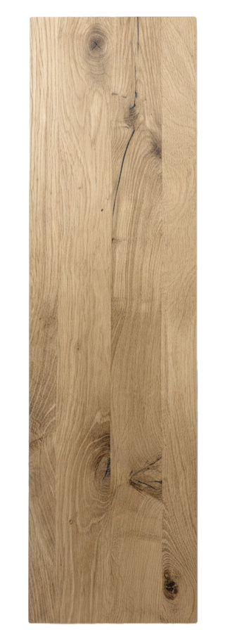 MAHOWA / SELECT 002 — massief eiken van 84 cm, rechte randen, met knoesten en een fijne scheur in het midden